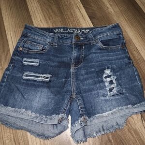 Vanilla Star  Distressed Denim Shorts Junior Size 3